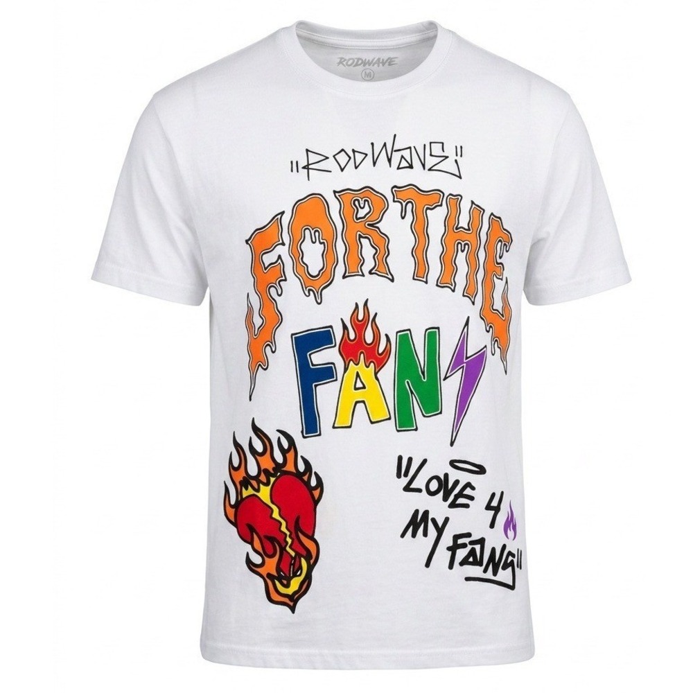 Rod Wave For The Fans Tour T-Shirt White Mens 2XL Graphic Tee